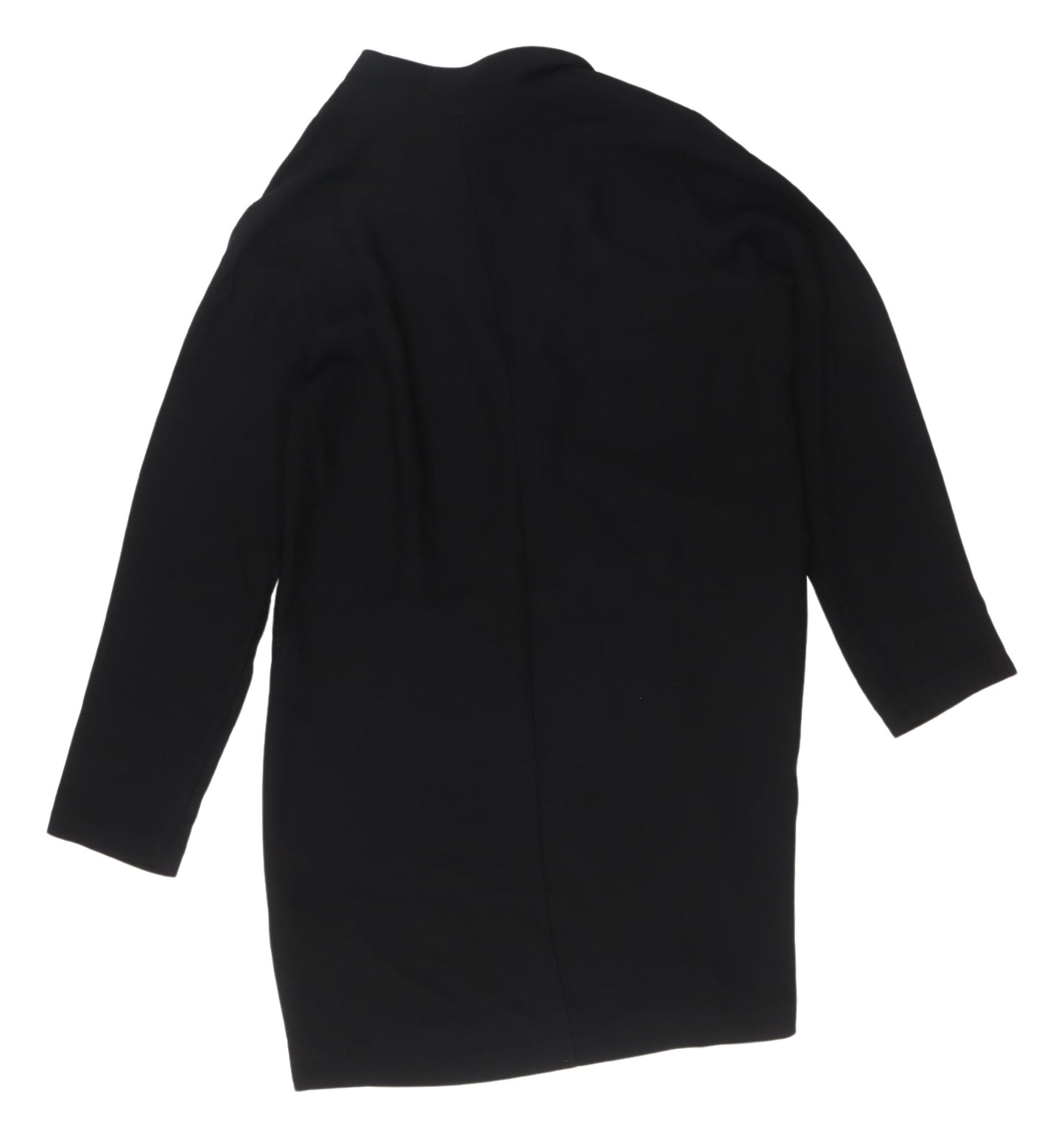 Laura Clem Black Wrap Dress, UK 16, Polyester, Long Sleeve