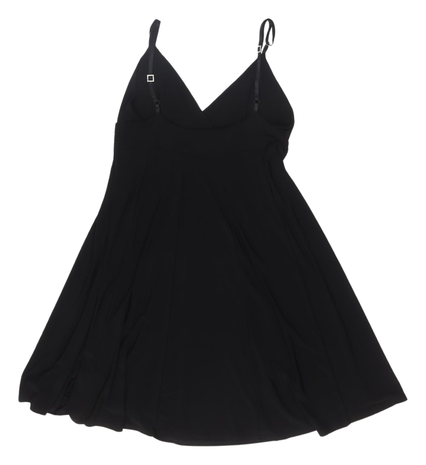 Select Women's Black Rhinestone Fit & Flare Dress, Size 16