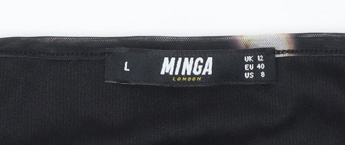 Minga London Black Cami Dress - Size 12, Sleeveless