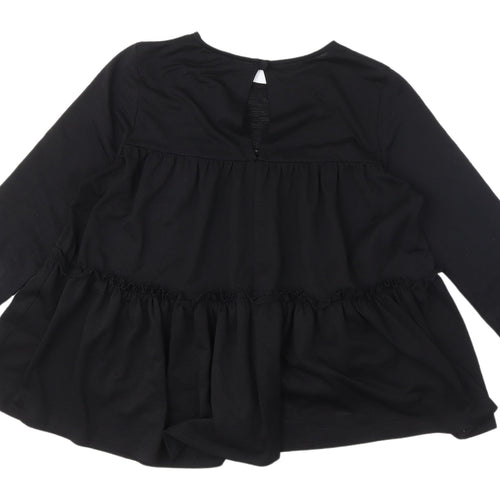River Island Black Blouse, Women's UK 8, Long Sleeve Casual