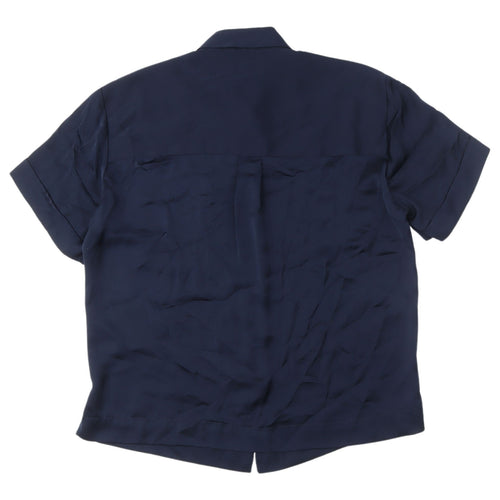 Marks & Spencer Blue Button-Up Shirt, Size 8, Women's Casual