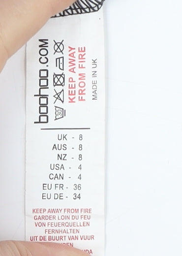 Boohoo Animal Print Slip Dress Women Size 8 Multicolour