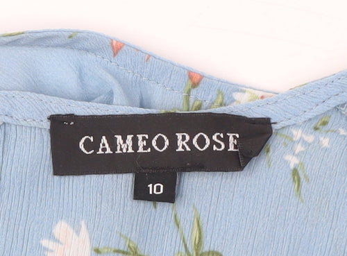 Cameo Rose Women's Blue Floral Tank Top Size 10