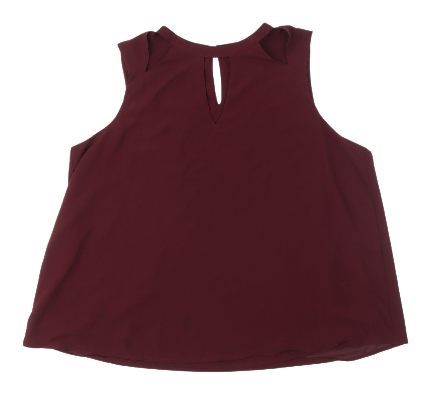 New Look Women's Red High Neck Tunic Blouse Size 16