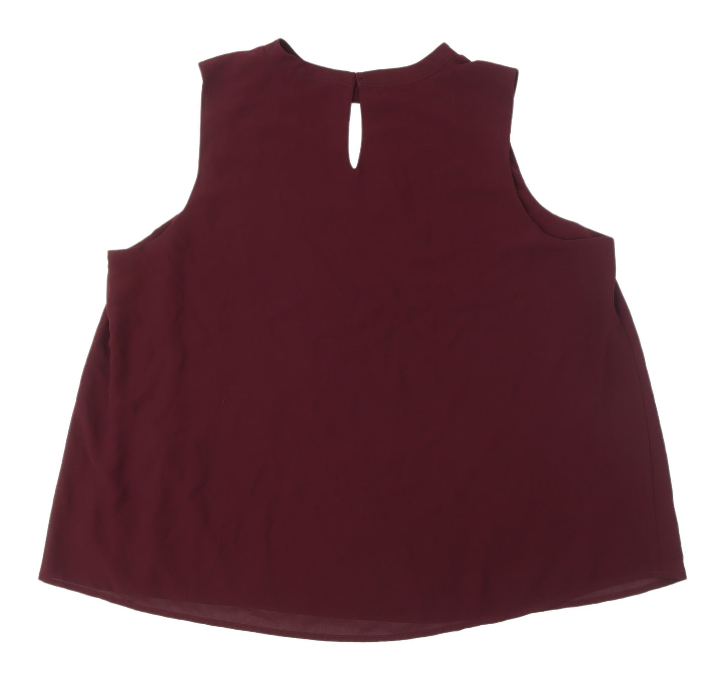 New Look Women's Red High Neck Tunic Blouse Size 16