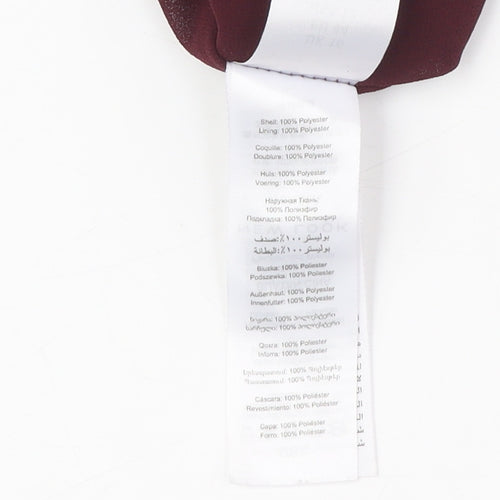 New Look Women's Red High Neck Tunic Blouse Size 16