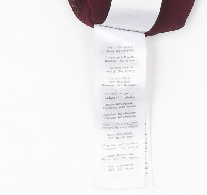 New Look Women's Red High Neck Tunic Blouse Size 16