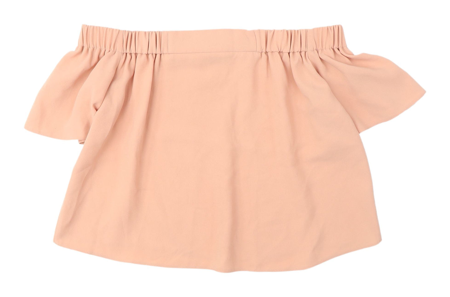 Topshop Women's Beige Off-Shoulder Blouse Size 10