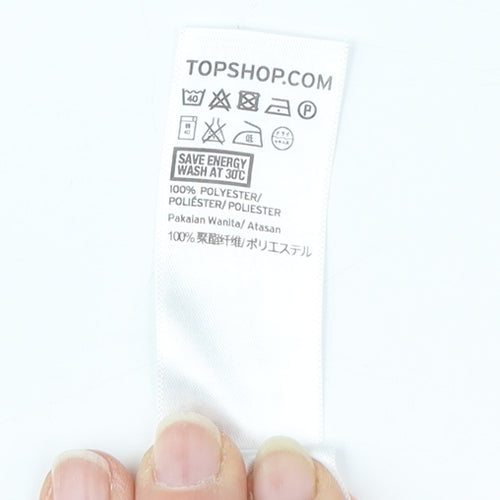 Topshop Women's Beige Off-Shoulder Blouse Size 10