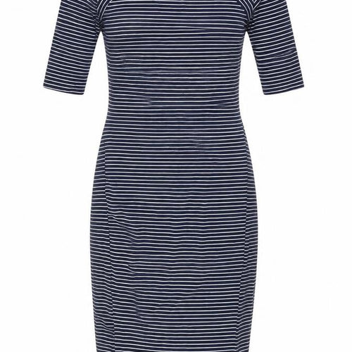 Sugarhill Women Blue Striped Sheath Dress Size 8