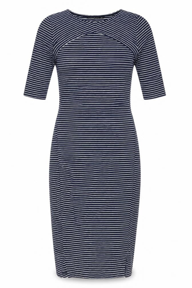 Sugarhill Women Blue Striped Sheath Dress Size 8