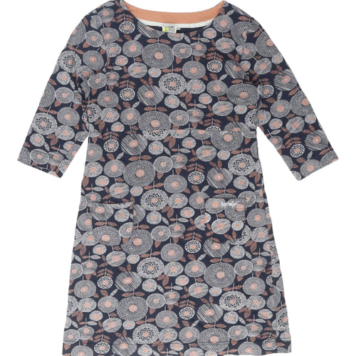 Weird Fish Women's Floral Dress Navy Size 12