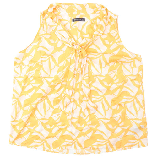 Marks and Spencer Women's Yellow Camisole Blouse, Size 18