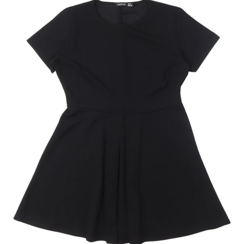 Boohoo Womens Black Skater Dress Size 10