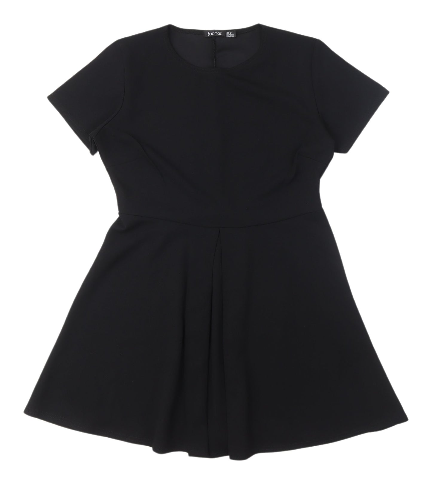 Boohoo Womens Black Skater Dress Size 10