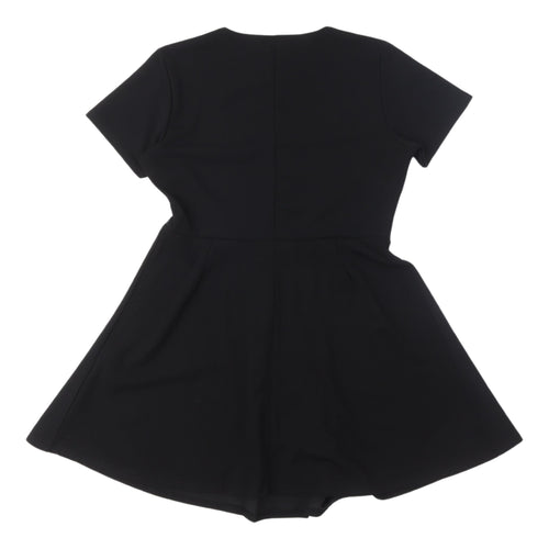 Boohoo Womens Black Skater Dress Size 10