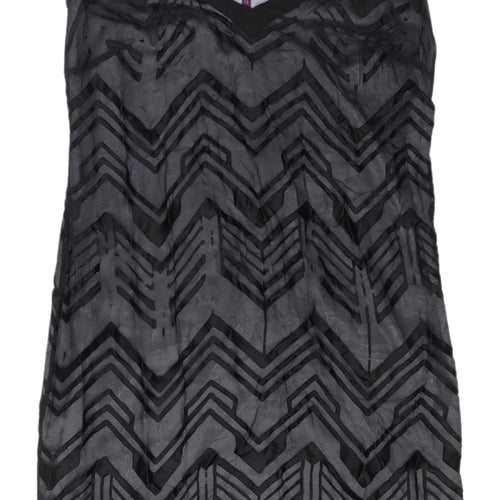 Début Women’s Black Sleeveless Chevron Dress Size 12