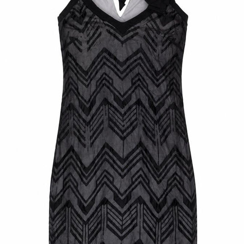 Début Women’s Black Sleeveless Chevron Dress Size 12