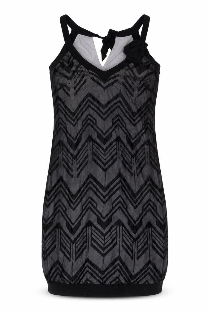 Début Women’s Black Sleeveless Chevron Dress Size 12