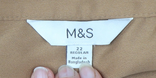 Marks and Spencer Women's Beige Blouse Size 22