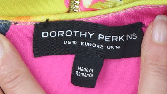 Dorothy Perkins Women's Floral Dress UK 14