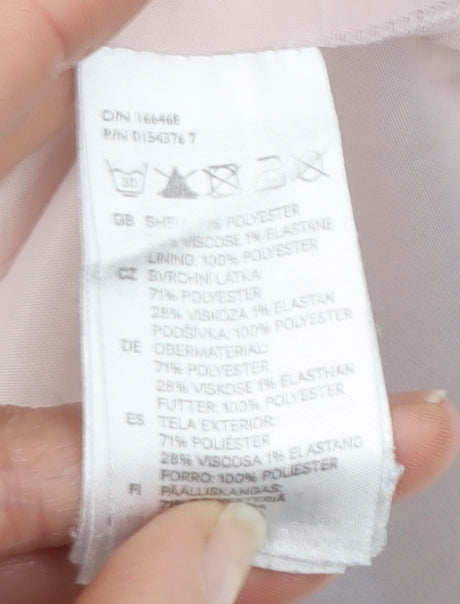 H&M Women's Grey Sheath Dress - Size 6, Sleeveless