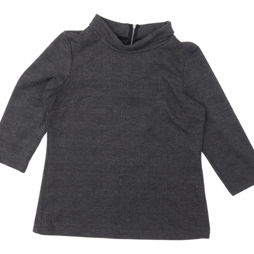 Next Women's Grey Mock Neck Blouse Size 14