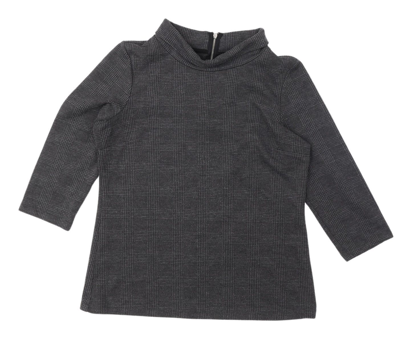 Next Women's Grey Mock Neck Blouse Size 14