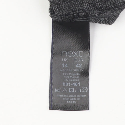 Next Women's Grey Mock Neck Blouse Size 14