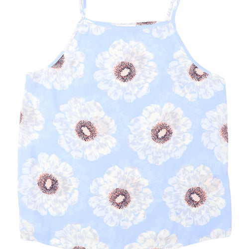 Warehouse Women's Blue Floral Camisole Tank Top 12
