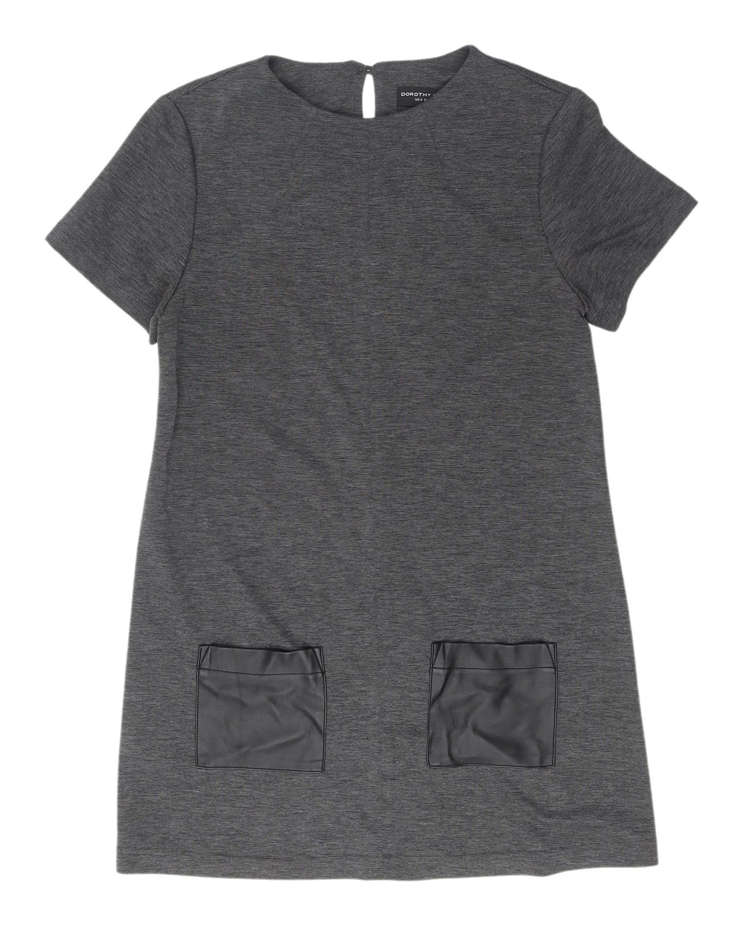 Dorothy Perkins Women's Grey Shift Dress Size 8