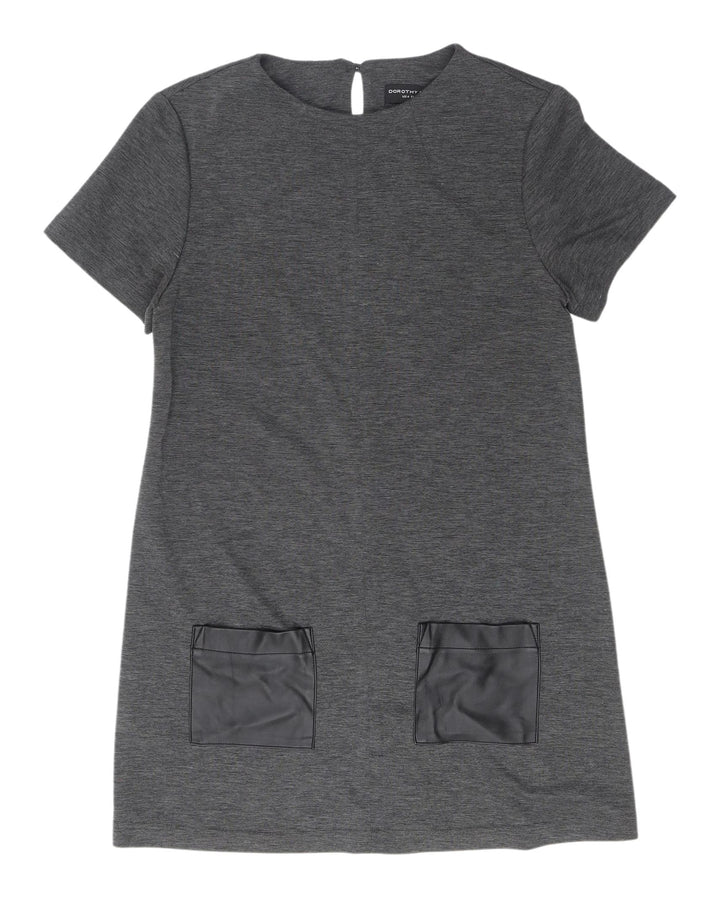 Dorothy Perkins Women's Grey Shift Dress Size 8