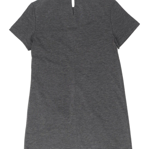 Dorothy Perkins Women's Grey Shift Dress Size 8
