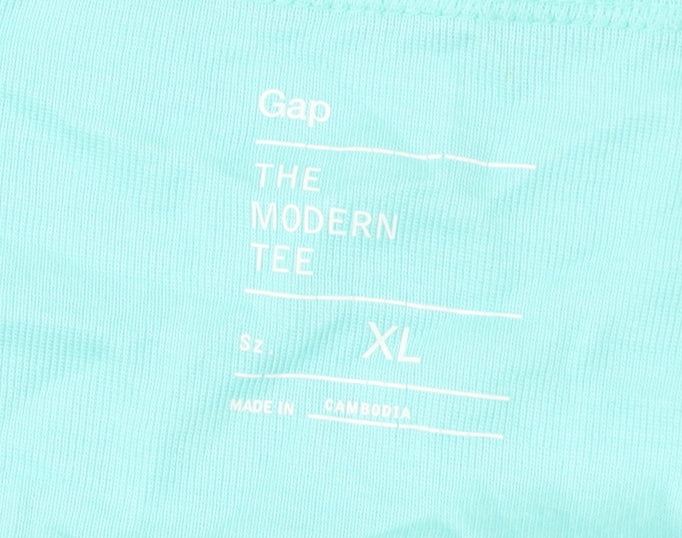 Gap Modern Tee Women's Blue XL V-Neck Short Sleeve