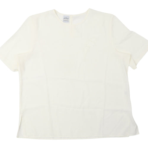 Elsie Whiteley Women's Ivory Basic Blouse, Size 16