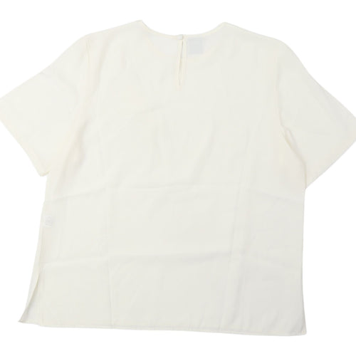 Elsie Whiteley Women's Ivory Basic Blouse, Size 16