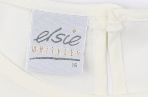Elsie Whiteley Women's Ivory Basic Blouse, Size 16