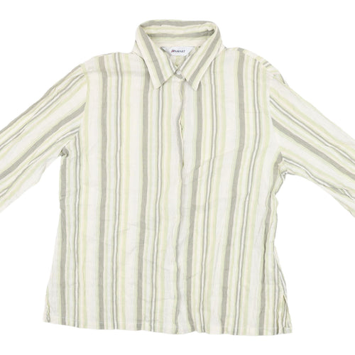 Damart Women's Striped Button-Up Shirt, Size 18