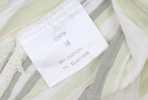 Damart Women's Striped Button-Up Shirt, Size 18