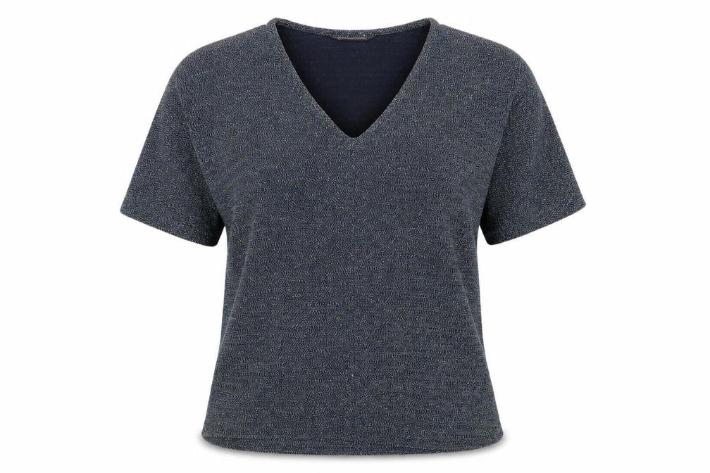 Front view of Marks & Spencer Women's Multicoloured V-Neck T-Shirt M