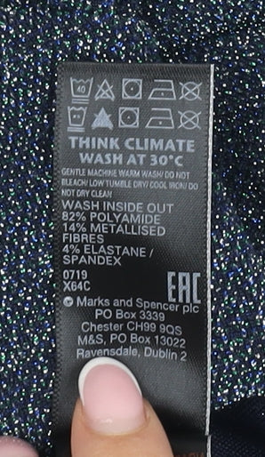 Marks and Spencer Women's Multicoloured V-Neck T-Shirt M