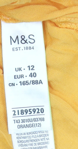 Marks and Spencer Yellow Off Shoulder Flared Blouse Size 12