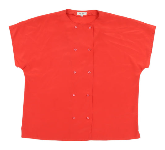 Jobis Women's Red Blouse, Size 14, Casual Basic