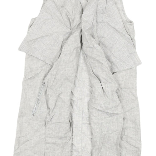 New Look Women's Grey Waistcoat Size 6 Linen Blend
