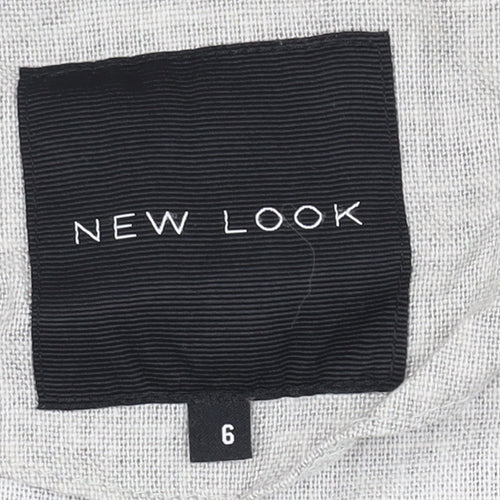 New Look Women's Grey Waistcoat Size 6 Linen Blend
