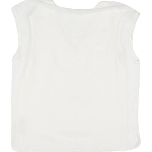 Next Women's Ivory Blouse V-Neck Size 8 Sleeveless