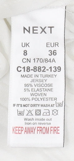 Next Women's Ivory Blouse V-Neck Size 8 Sleeveless