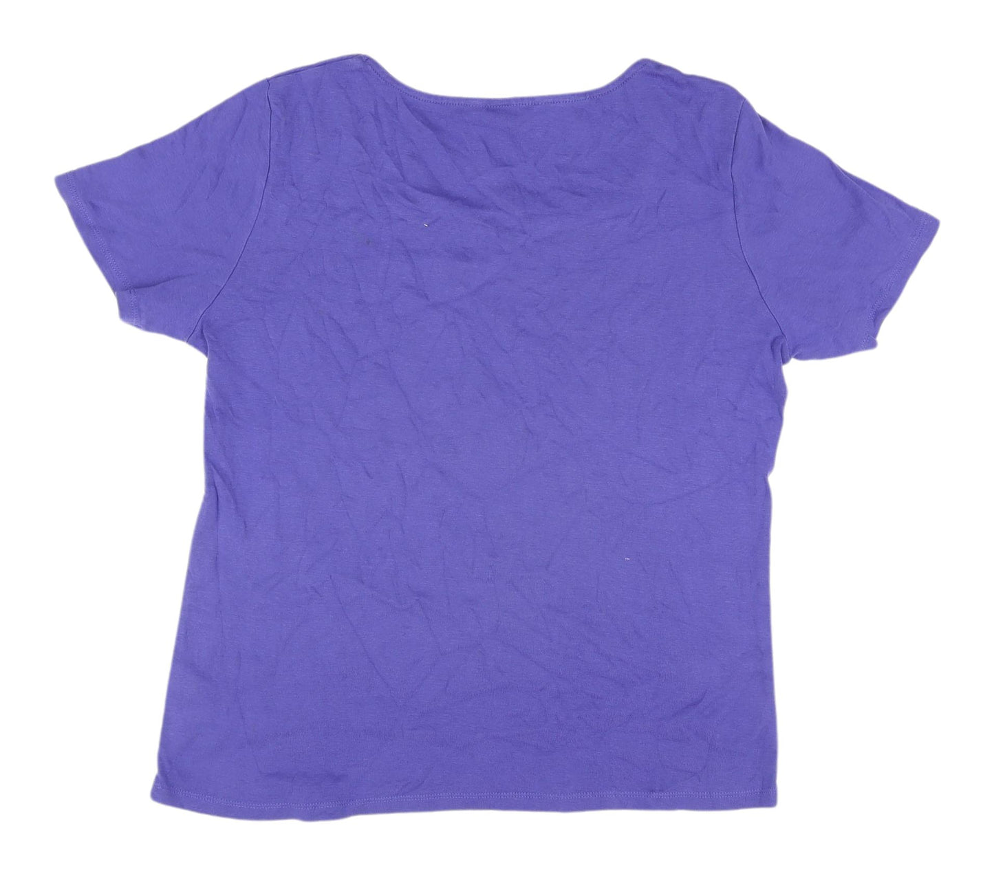 Bonmarché Women's Purple T-Shirt, Size 14, Cotton, Casual