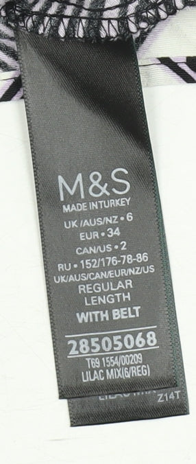 Marks and Spencer Women's Multicoloured A-Line Dress Size 6