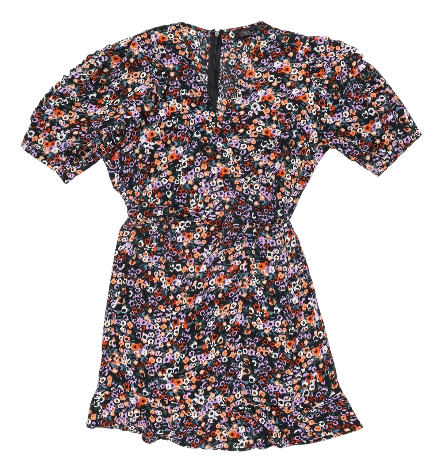 AX Paris Women's Multicoloured Floral Wrap Dress Size 12